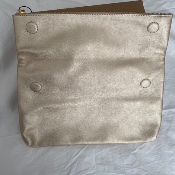NWT FAWN DESIGN Jillian Harris Gold Foldover Clutch purse The Jilly Box - Picture 4 of 5